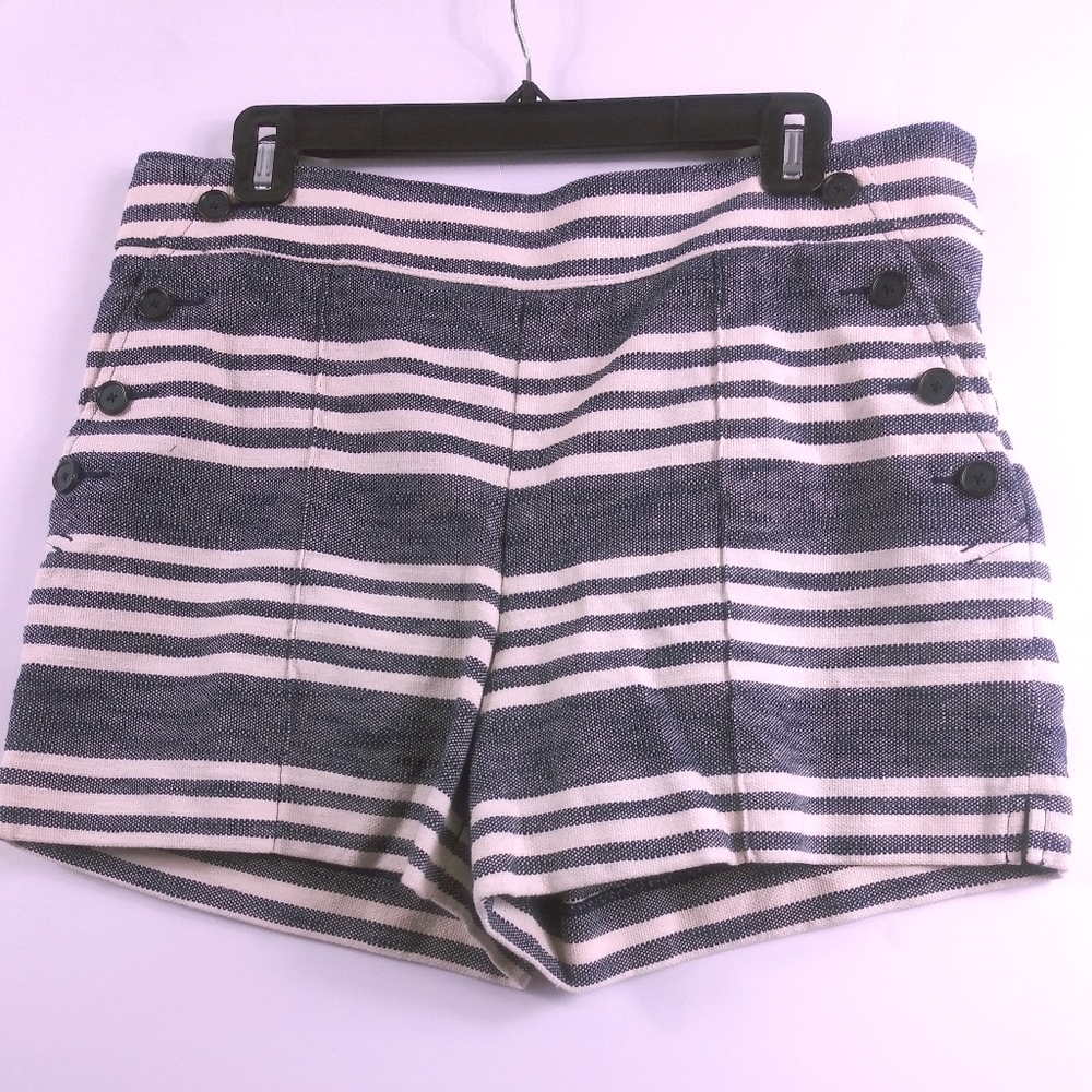 Ann Taylor Loft Navy/White Riviera Shorts-Size 8